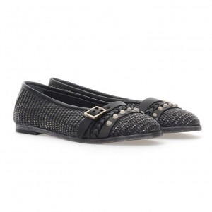 Black A.S.98 Jayla Women's flat shoes | IL-KYND85703