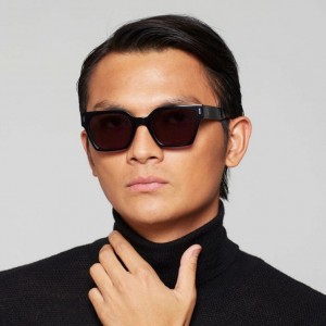 Black A.S.98 Kirk Men's Sunglasses | IL-MNZW27083