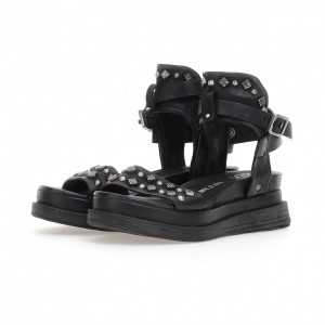 Black A.S.98 Leta Women's Sandals | IL-OKAF27698