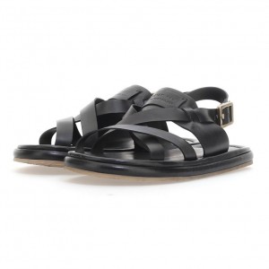 Black A.S.98 Milford Men's Sandals | IL-BZOM25416