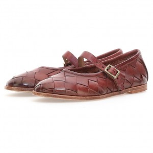 Burgundy A.S.98 Janae Women's flat shoes | IL-UJQT10954