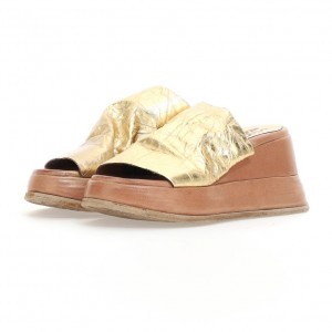 Gold A.S.98 Rae Women's Mules | IL-HLPO09216