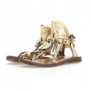 Gold A.S.98 Reina Women's Sandals | IL-BCUX43108