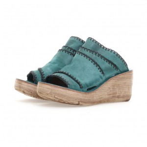 Green A.S.98 Nivek Women's Sandals | IL-GXJW21630