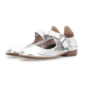 Silver A.S.98 Zowie Women's flat shoes | IL-ATGS09724