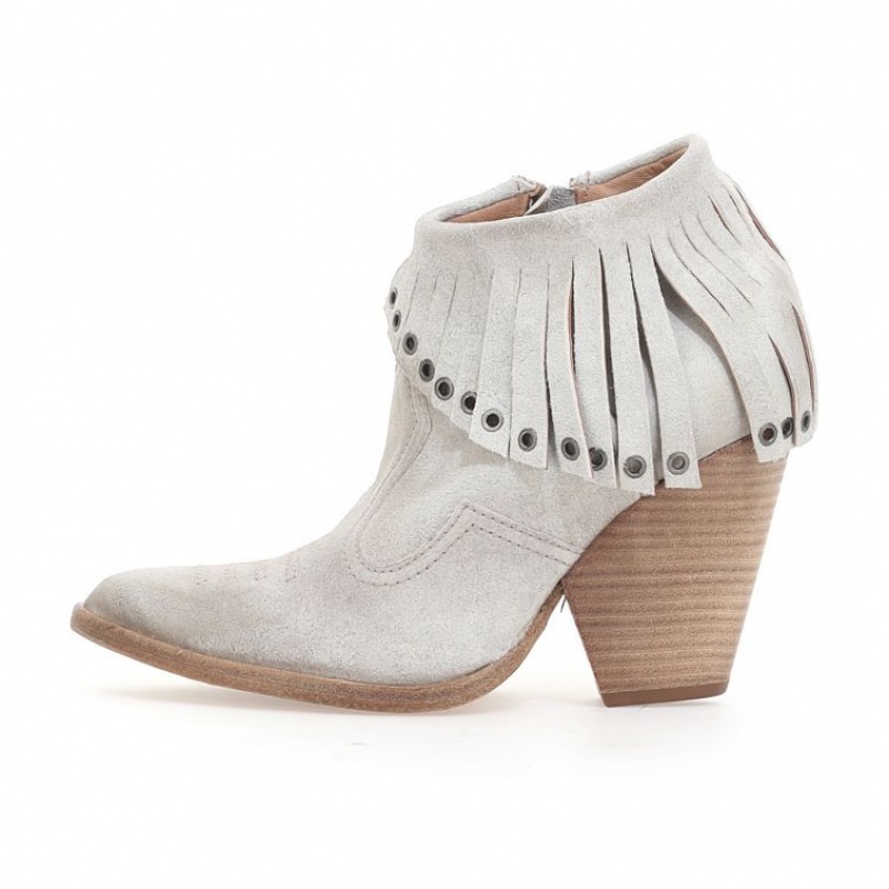 Beige A.S.98 Brigit Women's Ankle boots | IL-TDZN15907