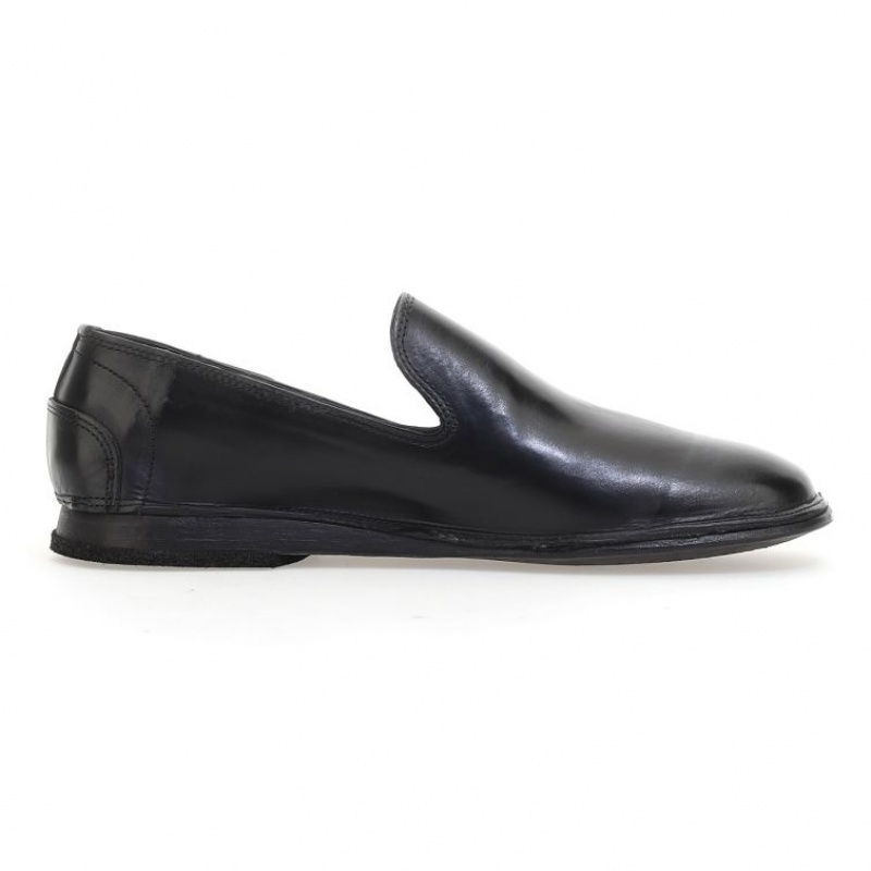 Black A.S.98 Alberic Men's flat shoes | IL-IVCE50946