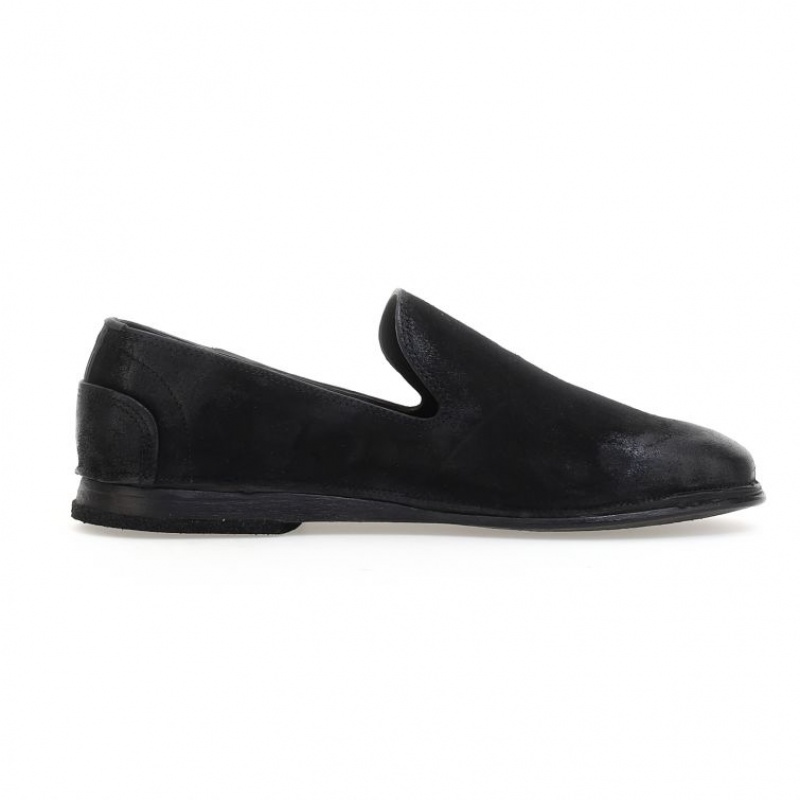 Black A.S.98 Alberic Men's flat shoes | IL-LHJE82906