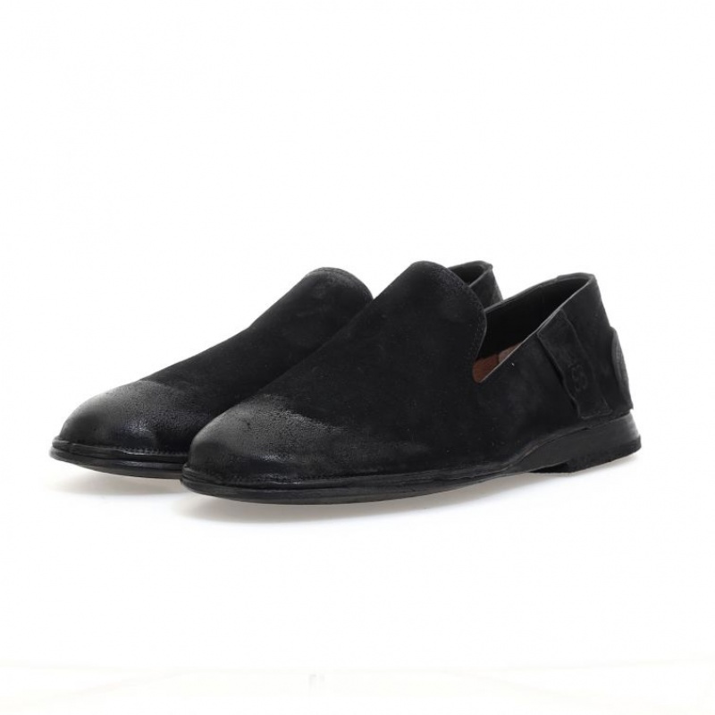 Black A.S.98 Alberic Men\'s flat shoes | IL-LHJE82906