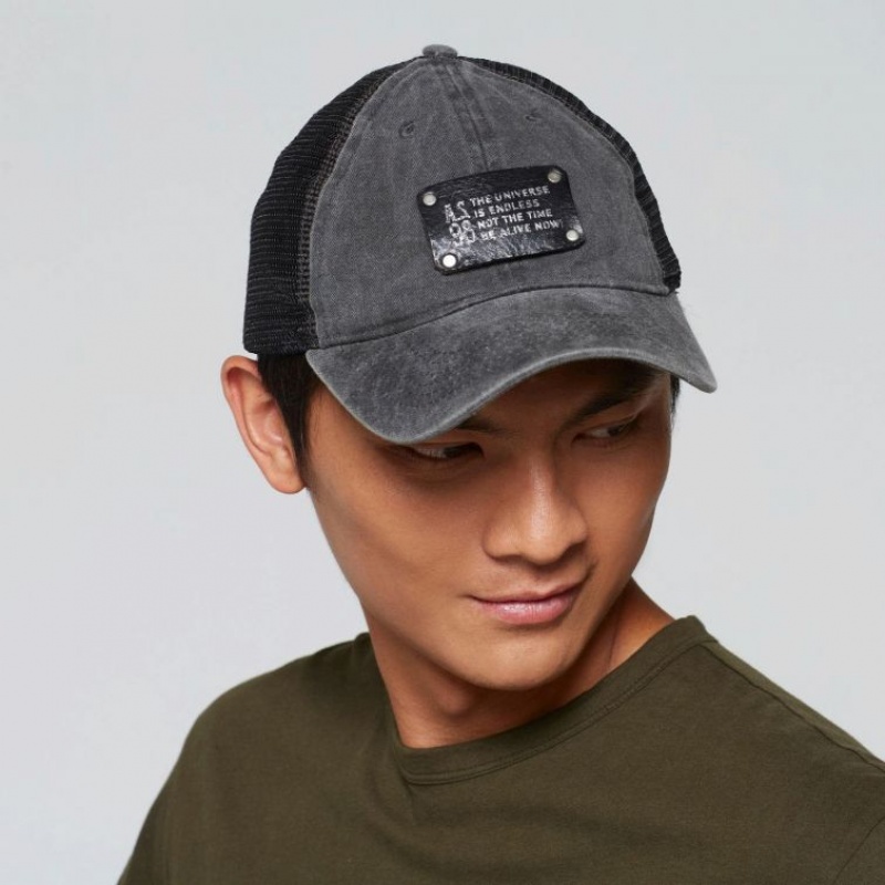 Black A.S.98 Alizee Men's hats | IL-EDYT83657