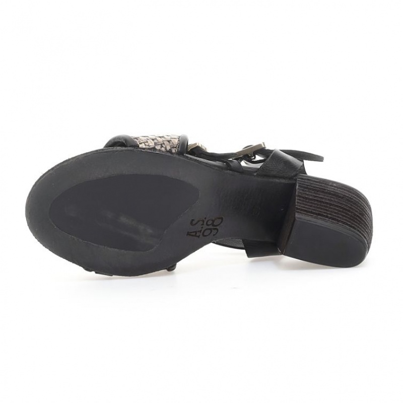 Black A.S.98 Ayden Women's Sandals | IL-KDBH14869