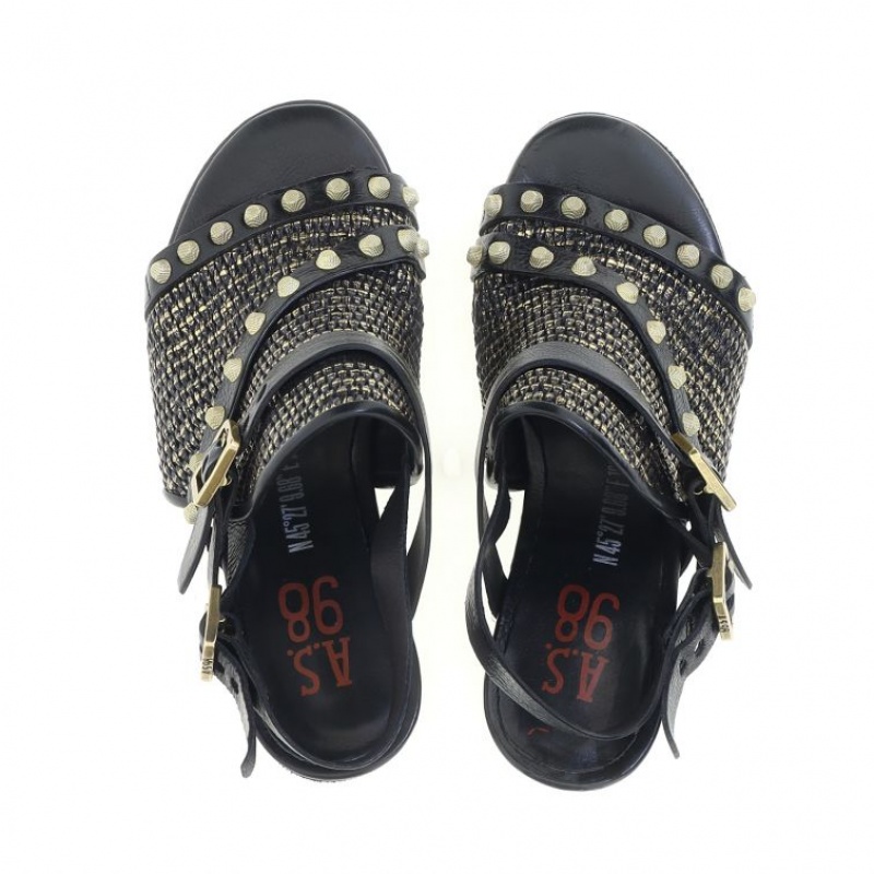 Black A.S.98 Beckah Women's Sandals | IL-TIVF25439