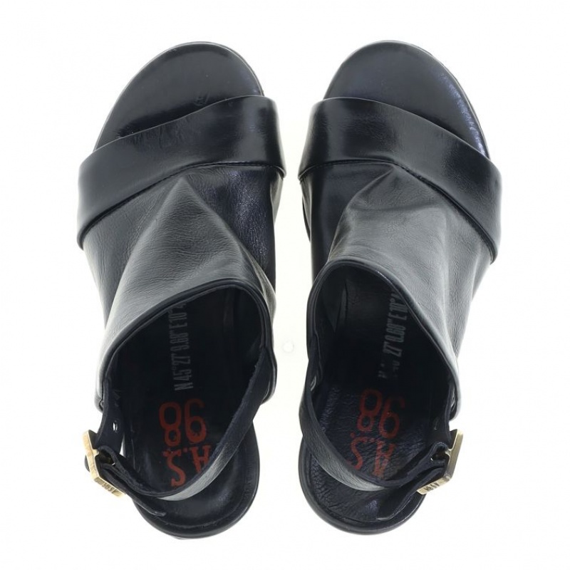 Black A.S.98 Bertha Women's Sandals | IL-FNLO23851