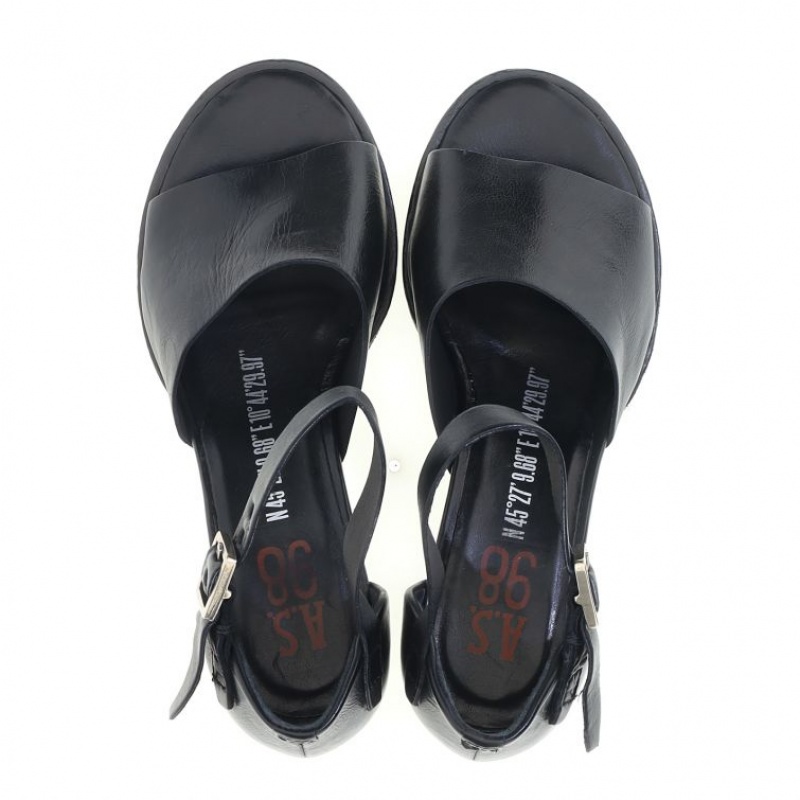 Black A.S.98 Bess Women's Sandals | IL-TJAY42398