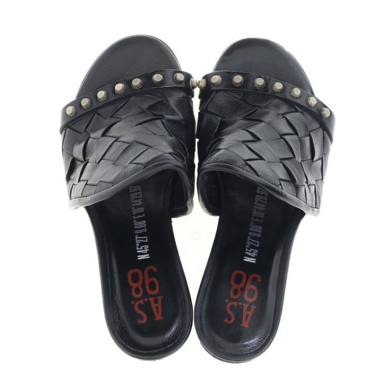 Black A.S.98 Bethel Women's Sandals | IL-RFVX25391