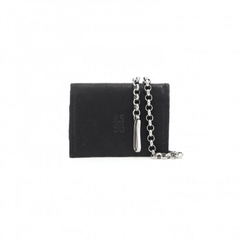 Black A.S.98 Buck Unisex Wallets | IL-MSHI09428