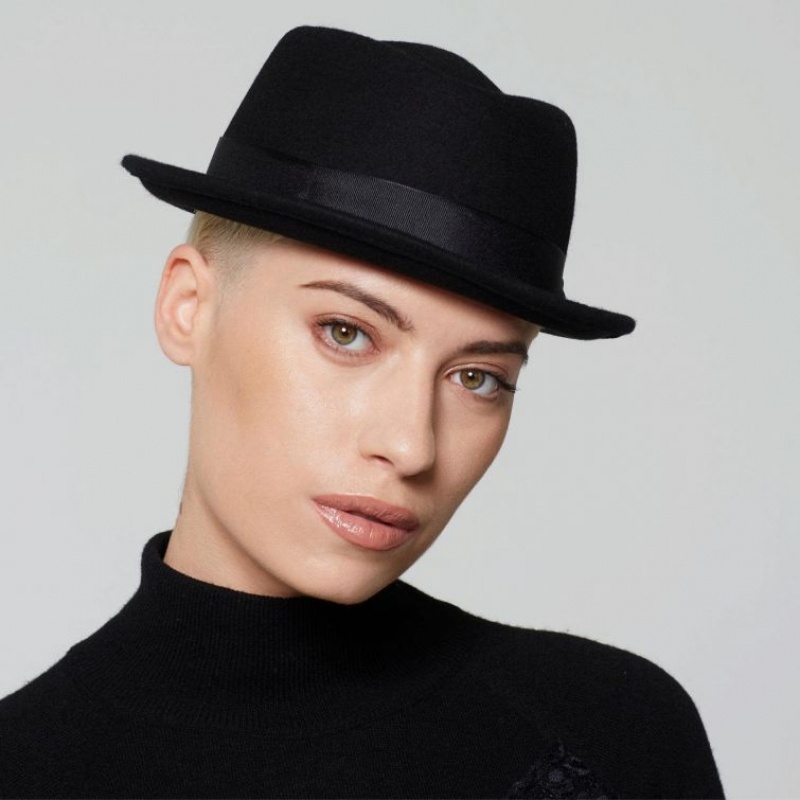 Black A.S.98 Clive Women's hats | IL-RKES86207