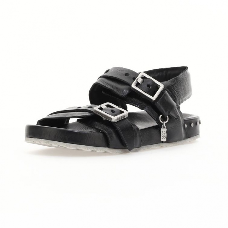 Black A.S.98 Evelyn Women's Sandals | IL-KSRV81057