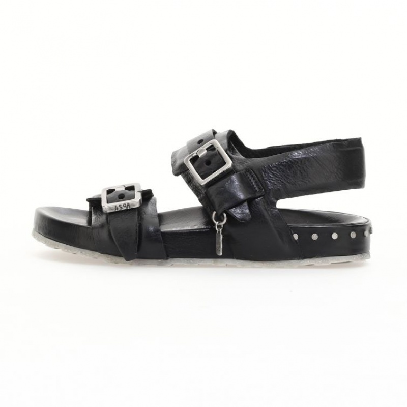 Black A.S.98 Evelyn Women's Sandals | IL-KSRV81057