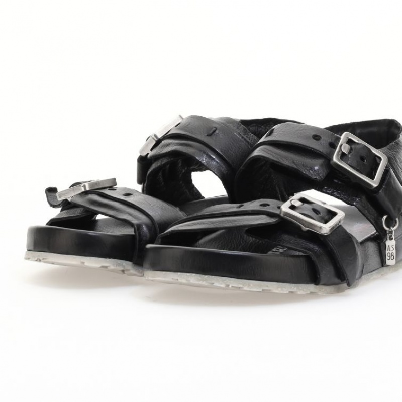 Black A.S.98 Evelyn Women's Sandals | IL-KSRV81057