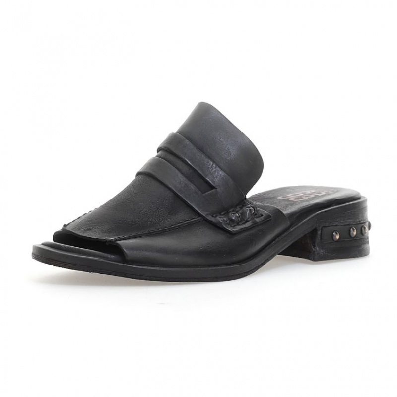 Black A.S.98 Godfrey Women's Mules | IL-EZML76549