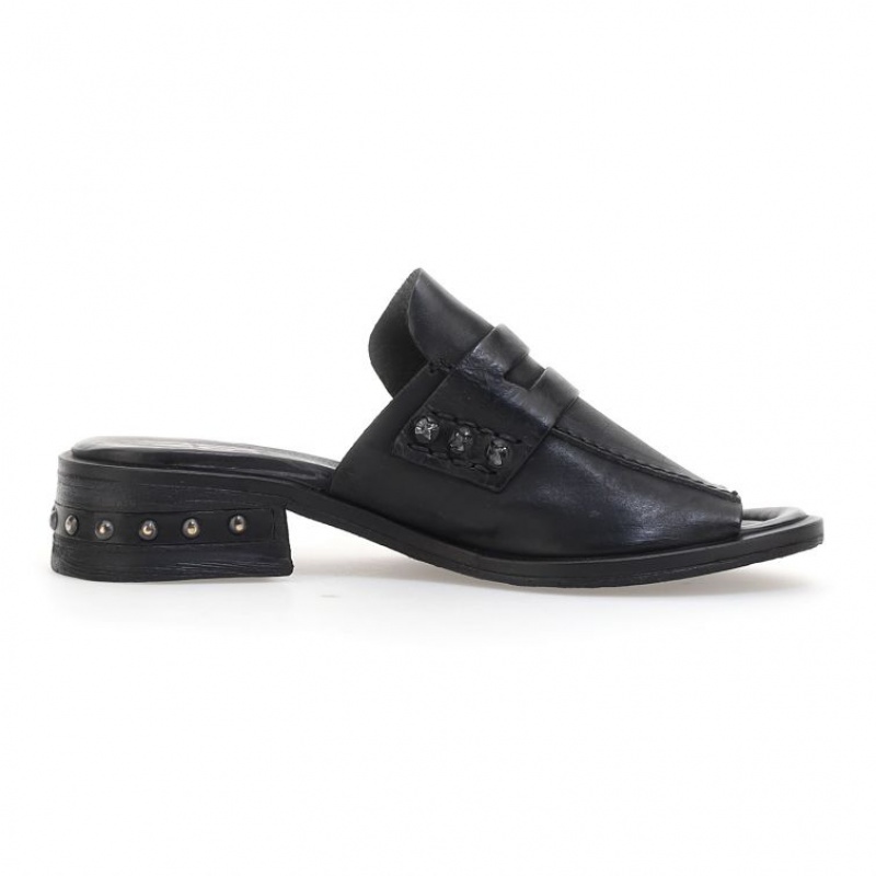 Black A.S.98 Godfrey Women's Mules | IL-EZML76549