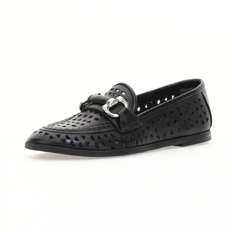 Black A.S.98 Jacklyn Women's flat shoes | IL-MJNH48069