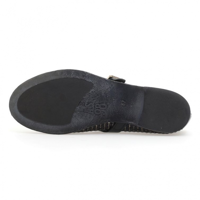 Black A.S.98 Janet Women's flat shoes | IL-CWME63481