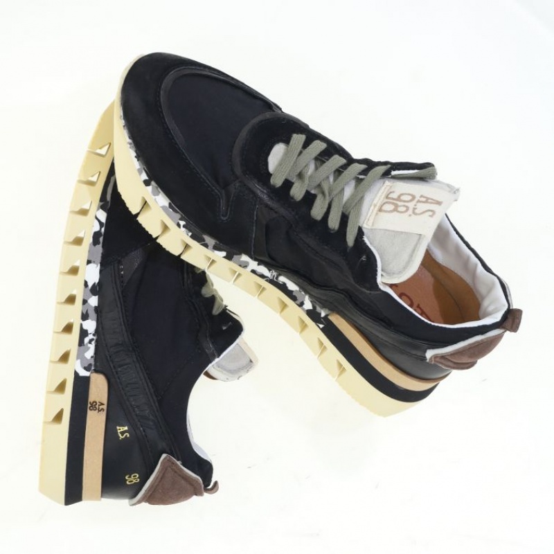 Black A.S.98 Julian Men's Sneakers | IL-QXFM61725