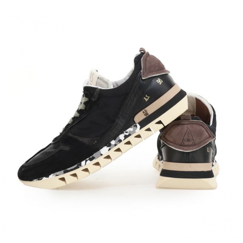 Black A.S.98 Julian Men's Sneakers | IL-QXFM61725