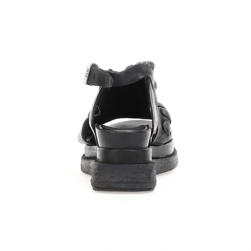 Black A.S.98 Laz Women's Sandals | IL-TBUP14835