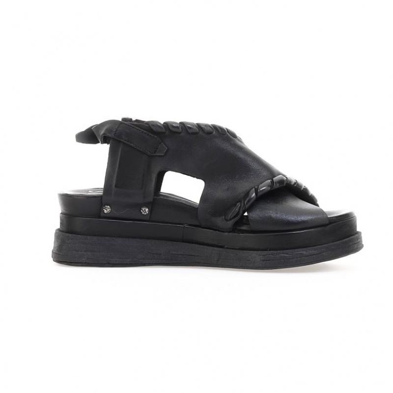 Black A.S.98 Laz Women's Sandals | IL-TBUP14835