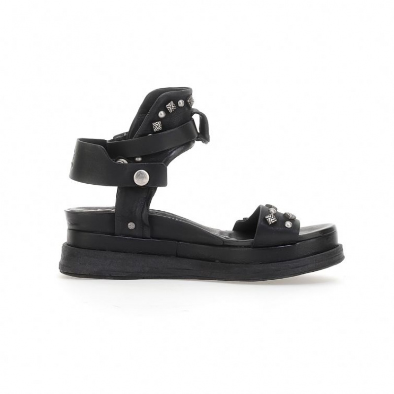 Black A.S.98 Leta Women's Sandals | IL-OKAF27698