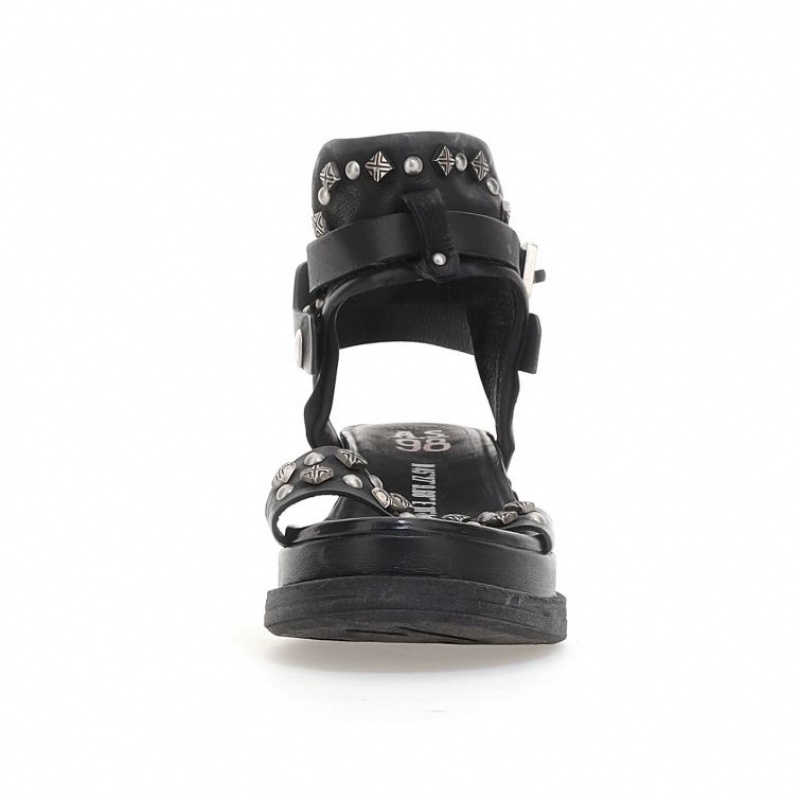 Black A.S.98 Leta Women's Sandals | IL-OKAF27698