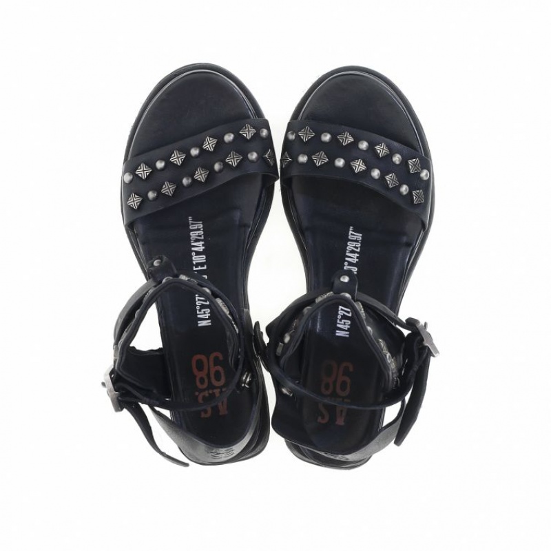 Black A.S.98 Leta Women's Sandals | IL-OKAF27698