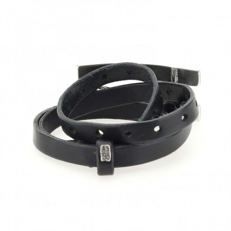 Black A.S.98 Merv Unisex Belts | IL-XYQB78025