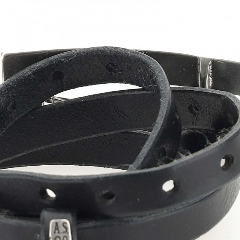 Black A.S.98 Merv Unisex Belts | IL-XYQB78025