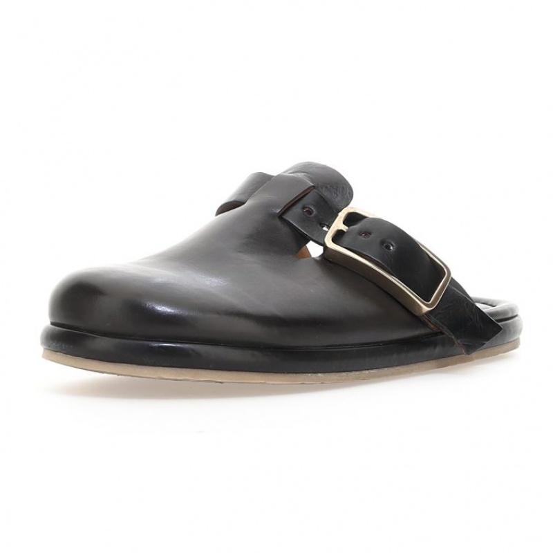 Black A.S.98 Mules Mike Men's flat shoes | IL-WXFY65918