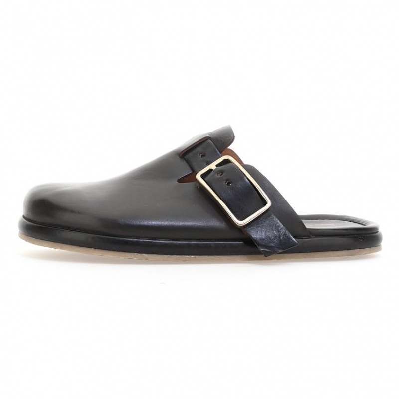 Black A.S.98 Mules Mike Men's flat shoes | IL-WXFY65918