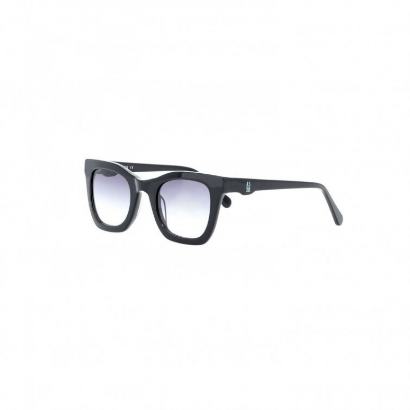 Black A.S.98 Nicko Men's Sunglasses | IL-RLPF07948