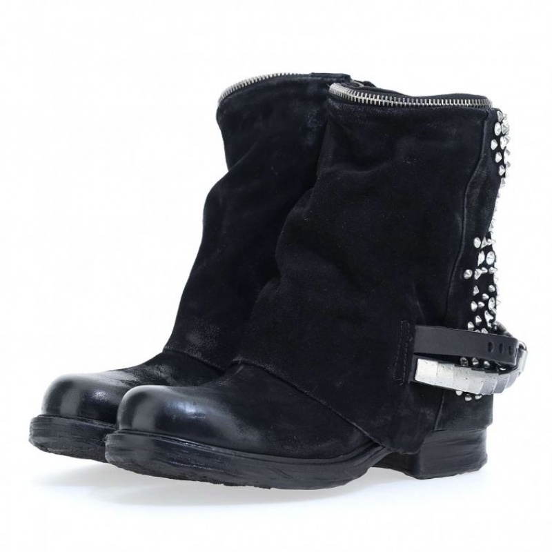 Black A.S.98 Saint-Shine Women's Ankle boots | IL-SPNB45680