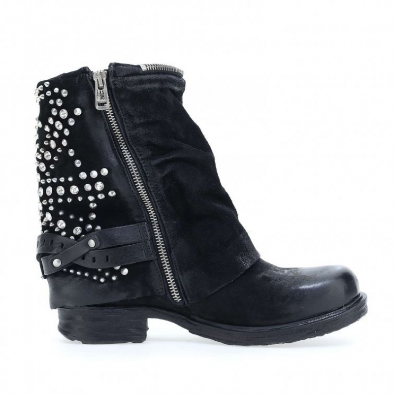 Black A.S.98 Saint-Shine Women's Ankle boots | IL-SPNB45680