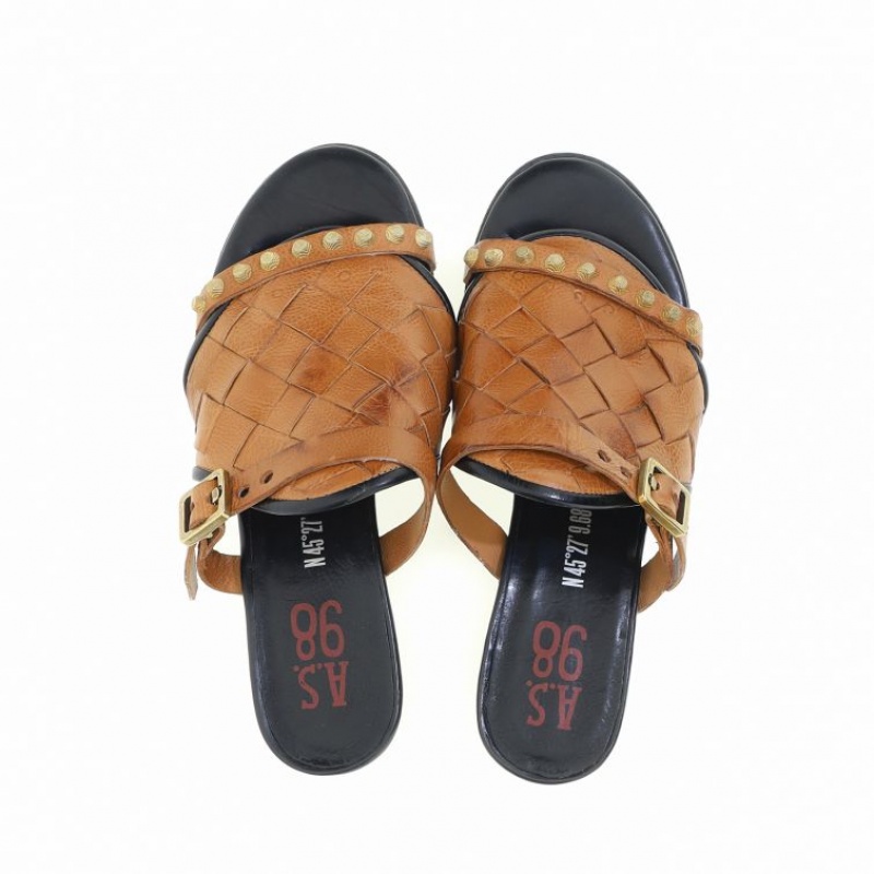 Brown A.S.98 Auggie Women's Sandals | IL-LTQE42018