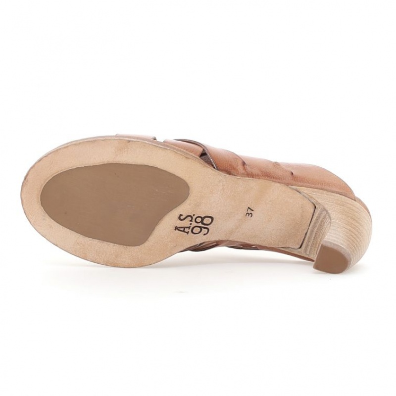 Brown A.S.98 Bessie Women's Sandals | IL-DJAT70465