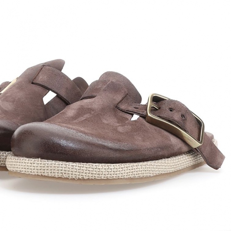 Brown A.S.98 Mules Mike Men's flat shoes | IL-XFNO52486