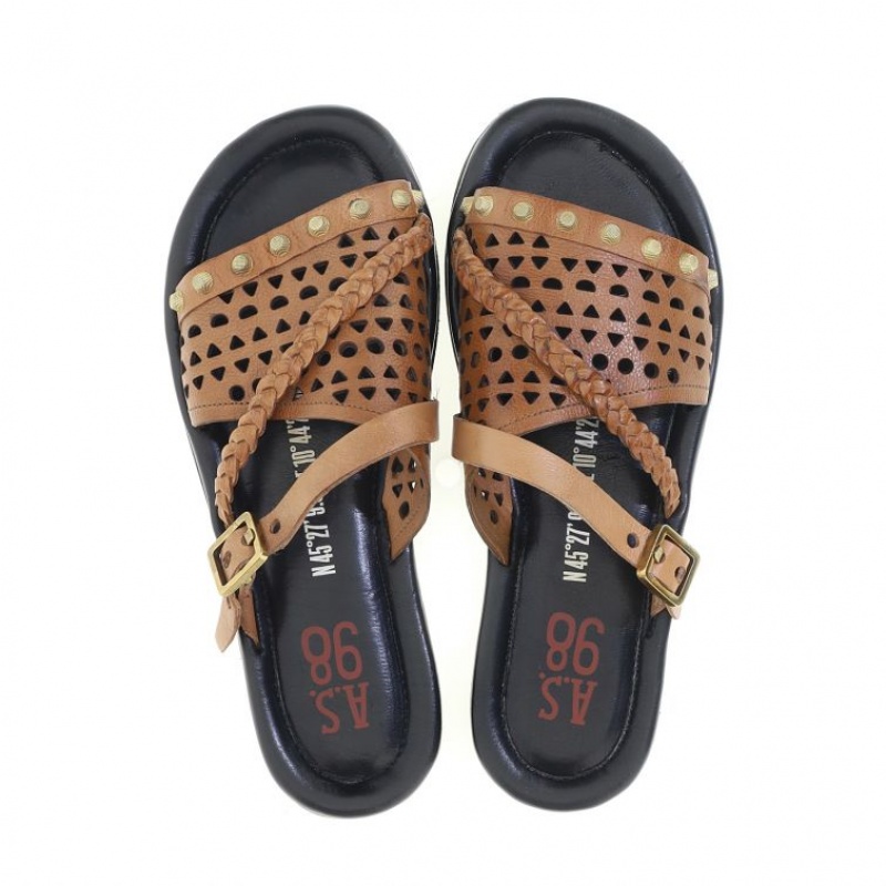 Brown A.S.98 Yazmin Women's Sandals | IL-JCVR29145