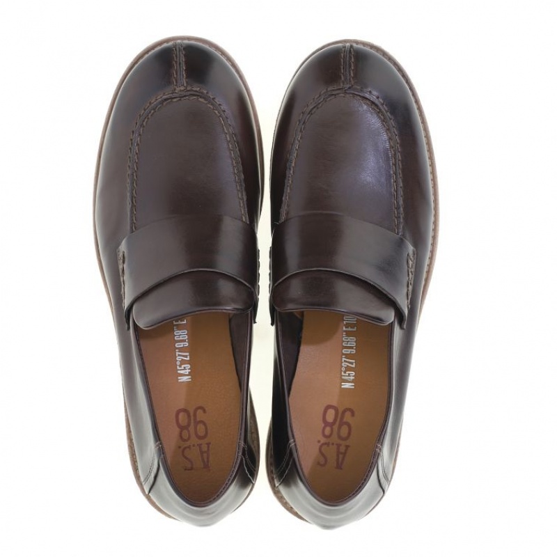 Chocolate A.S.98 Ogden Men's flat shoes | IL-ZRKC84123