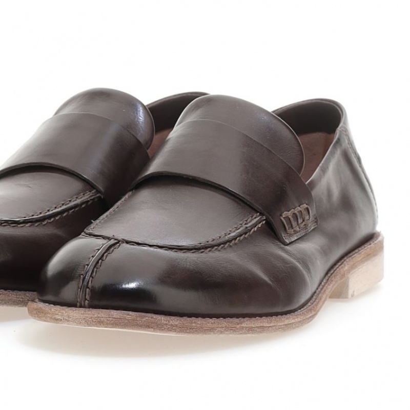 Chocolate A.S.98 Ogden Men's flat shoes | IL-ZRKC84123