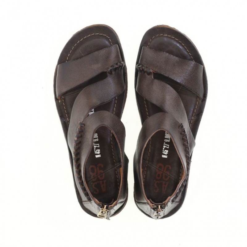 Chocolate A.S.98 Romey Women's Sandals | IL-QDSN45297