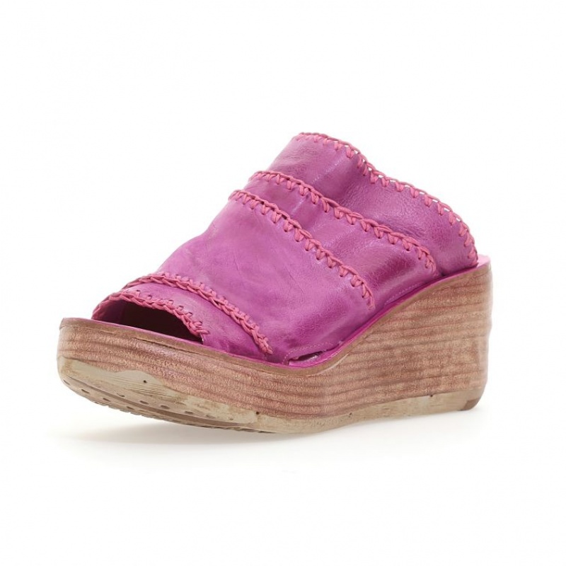 Fuchsia A.S.98 Nivek Women's Sandals | IL-RUBC75483